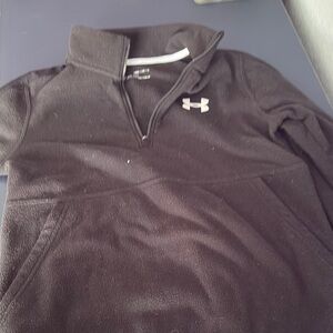 Under Armour Black Performance Jacket with Quarter-Zip and Stand-Up Collar